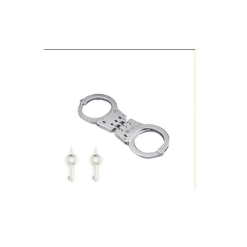 Self-defense, Handcuffs, Professional Clamp, Hinged , Stainless Steel Metal Key, Black Plated Steel, Defensa Personal