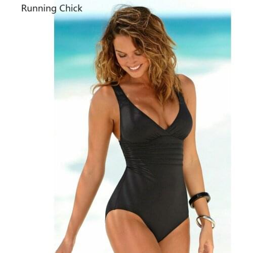Deep V Sexy Backless Wetsuit, Back Crossing, Basic Swimsuit Woman