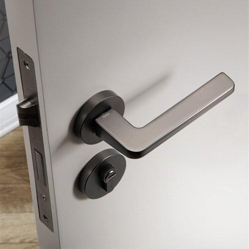 Modern Zinc Alloy Bedroom Door Lock Home Silent Security Door Handle Lock Interior Split Lock Kitchen Bathroom Hardware Supplies