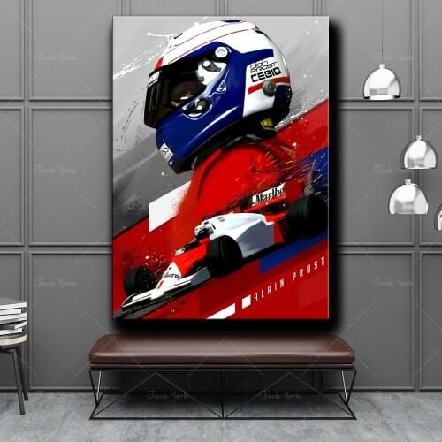 Modern Home Decor Alain Prost Abstract Poster Canvas Painting HD Print Modular Wall Art Picture Living Room Decoration Frames