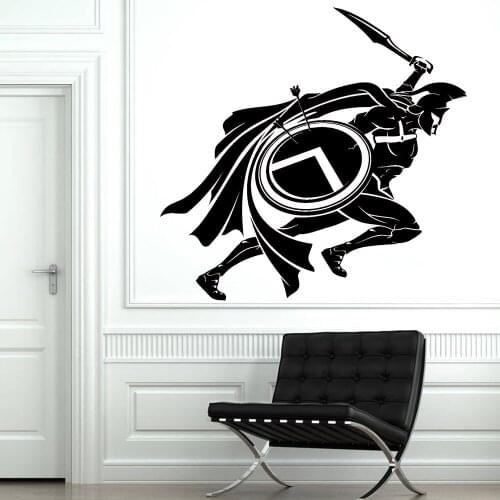 Warrior Wall Stickers Boys Room Window Wall Decor Vinyl Self-adhesive Wall Decal Nodic Home Decoration For Company Office Z112