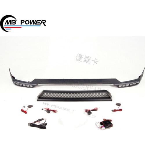 High quality G class w463 G63 G65 front lip with lights for G classs w463 G63 g65 body kits front spoiler skirt