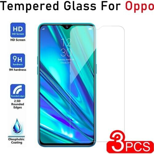 3PCS Screen Film Glass For OPPO A1k 5S A7 A9 F9 F11 F9 Pro Screen Protector on For oppo realme 5 pro Premium Tempered Glass