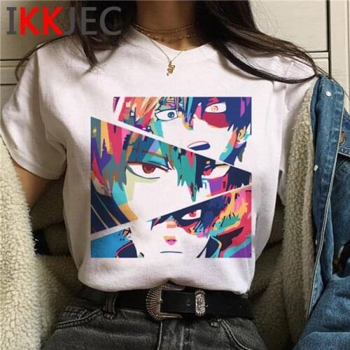 My Hero Academia Bakugou Todoroki Boku No Hero Bnha women grunge aesthetic harajuku kawaii plus size t-shirt summer top ulzzang