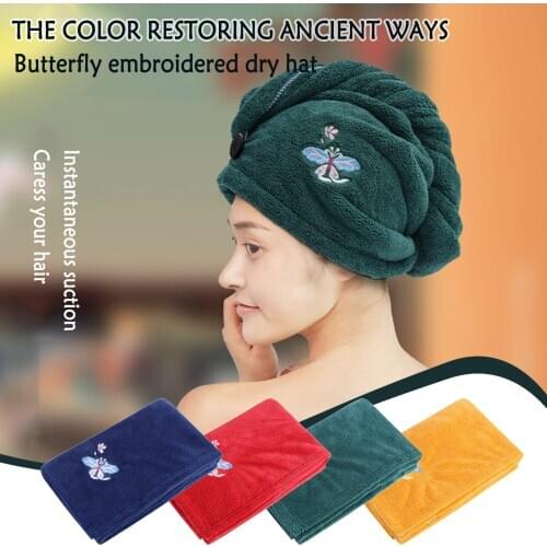 1PC Bathroom Hair Towel Magic Instant Dry Hair Towel Fast Drying Hair Towel Fast Absorbent Hat Cap Bath Wrap Hat Баня Аксессуары