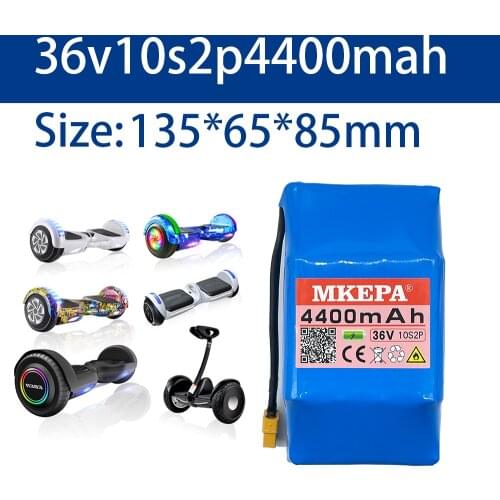 100% New Original 36v 4.4ah lithium battery 10s2p 36v battery 4400mAh lithium ion pack 42V 4400mah scooter twist car battery