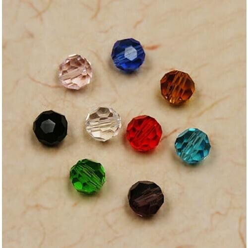 20pcs/lot 8mm Hot Selling High Quality Multicolor A Grade Glass Crystal 32 Face Ball Beads for DIY Garment Sewing Accessories