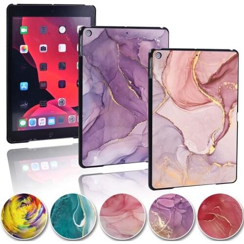 Watercolor Tablet Cover Case for Apple IPad 8 2020 10.2 Inch Ultra-thin Hard Shell Plastic Shockproof Tablet Case + Free Stylus
