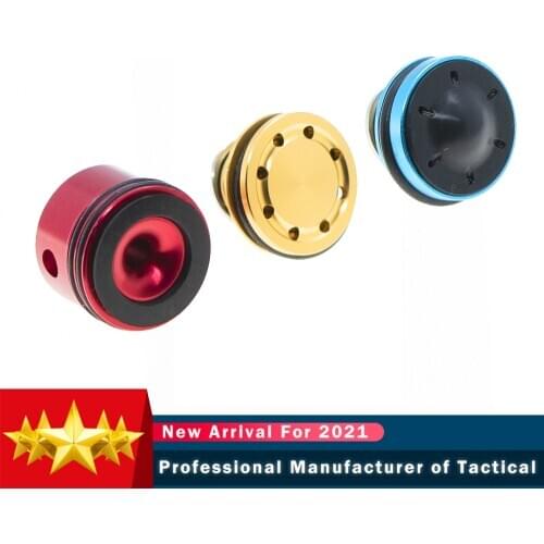 Airsoft 8 holes CNC Aluminum Ball Bearing Piston Head Silent Cylinder Head Set for AEG Gearbox V2 Hunting Paintball Parts