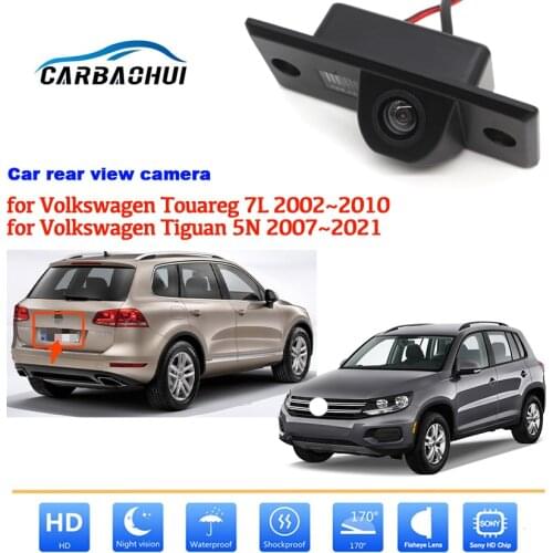Car Rear View Camera for Volkswagen Touareg 7L 2002~2010 for Volkswagen Tiguan 5N 2007~2021 CCD full HD Night Vision Waterproof