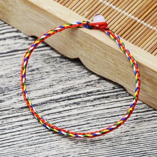Couples Natal Year A Bead Red Rope Bracelet Dragon Boat Festival Colorful Rope Gift Giveaway Jewelry Ethnic Bracelets