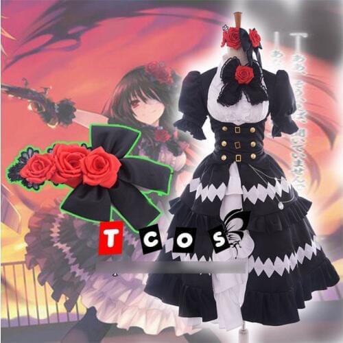Date A Live Tokisaki Kurumi Five Years Ago Hallowmas Lolita Party Dress Uniform Cosplay Costume Suit For Women Outfit