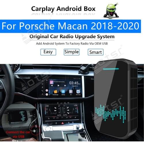 For Porsche Macan 2018-2020 Car Multimedia Player Radio Upgrade Carplay Android Apple Wireless CP Box Activator Navi Mirror Link