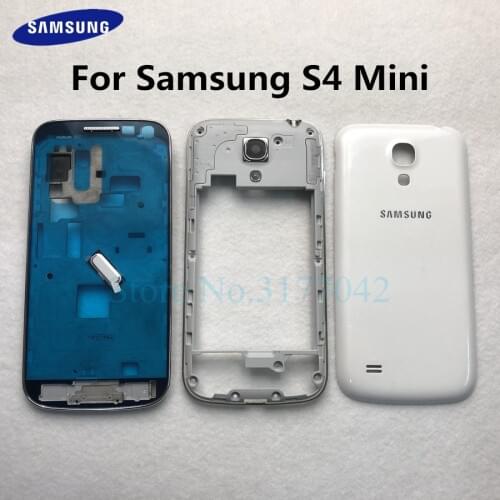 For Samsung Galaxy S4 mini i9190 i9195 S4MINI Full Housing Front Middle frame Battery Back Cover Rear Case + button