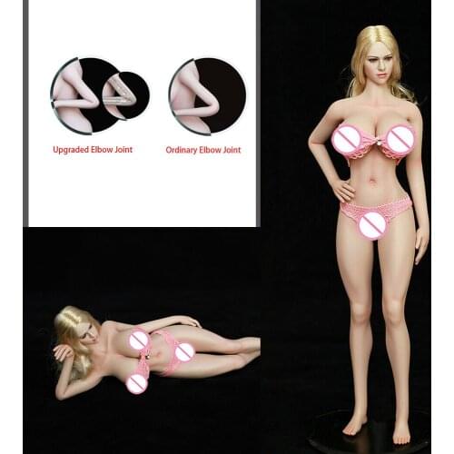 28XL 1/6 Customized Female Super Big Bust Action Figure Silicone Seamless Body with Upgraded Elbow Joint Model for 1:6 Head