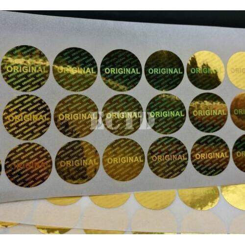 200PCS Gold Silver Original Hologram Security Labels Tamper Evident label Sticker 15mm