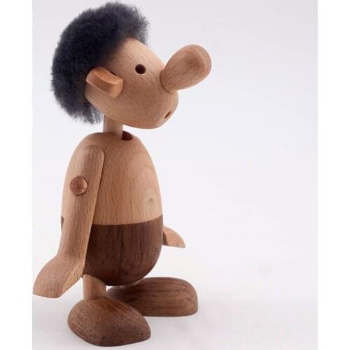 Small commodity handicraft solid wood small ornaments dwarf Danish doll home decoration puppet man