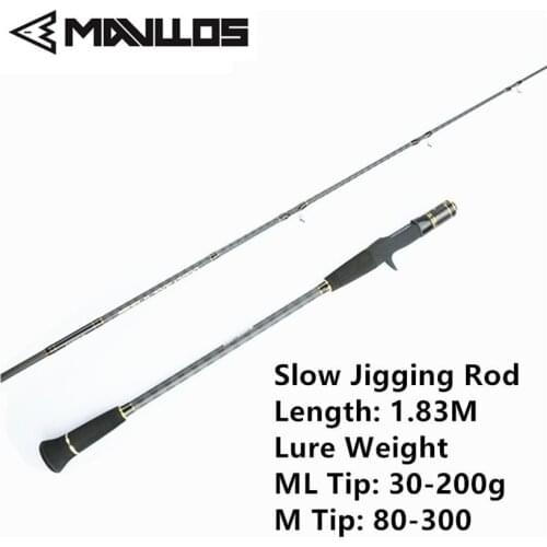 Mavllos M/ML Tip Slow Jigging Fishing Rod 1.83m Lure Weight 30-200g/80-300g Ultralight Carbon Fishing Casting Spinning Rod
