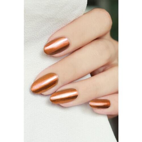 Copper Metallic Mirror Effect Nail Polish Fashion Style Affecting Remarkable For Woman