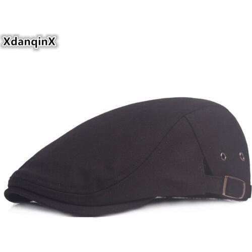 XdanqinX Adult Mens Cotton Berets Simple And Stylish Tongue Caps Adjustable Size Men Sports Cap Snapback Hat Bone Dads Hats
