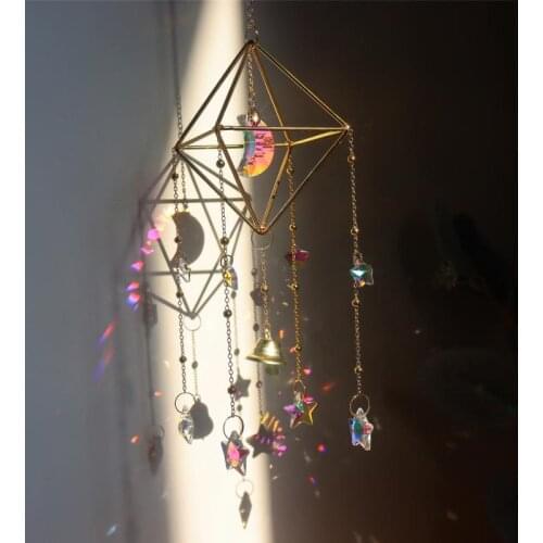A Set Of Crystal Color Wind Chimes Room Decoration Accessories Colorful Wind Chimes Wind Chimes Ornaments Indoor Ornaments