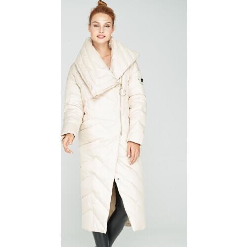 Obrix Classical Trendy Female Duck Down Filler Jacket Warm Winter Long Streetwear Fashion Jacket For Women