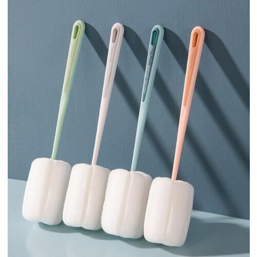 Clean long handle milk bottle wash water more healthy no dead corner to remove tea stains sponge cup brush J05