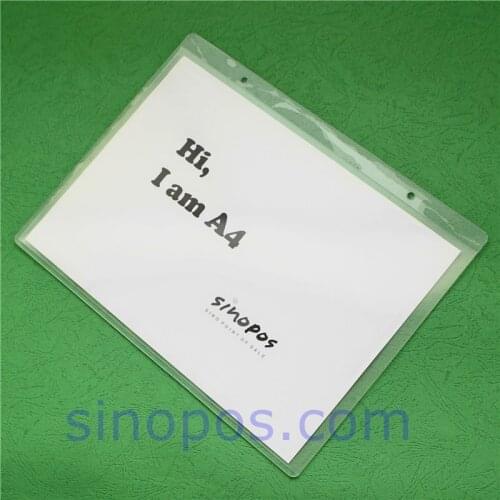 Clear Poster Holder With Hanging Holes, A4 A3 vinyl pouch PVC envelope sign hanger banner sleeve plastic price card pocket cover