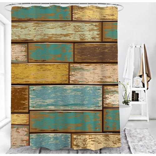 Featured 3D Wall Digital Art Shower Curtain Water Proof Window Curtain 2 Panels