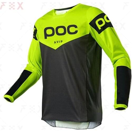 Motorcycle Mountain Bike Team Downhill Jersey MTB Offroad DH Fxr Bicycle Locomotive Shirt Cross Country Mountain avip poc Jersey