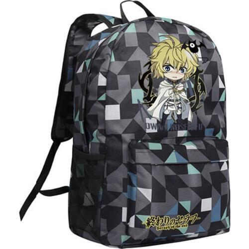 Seraph of the End Cosplay Backpack Mikaela Hyakuya Cartoon Bag Anime Oxford Schoolbag