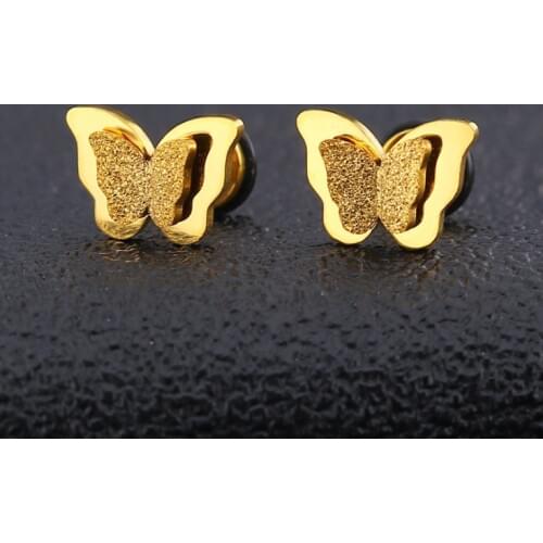 Butterfly Design Earring Studs Elegant Fashion Women Jewelry Girl Gifts Nice LL777