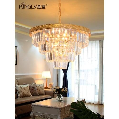 Modern minimalist household crystal chandelier creative personality living room lamp dining room chandelier atmospheric led bedr