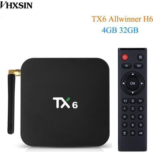 VHXSIN 10 PCS/LOT TX6 Smart Android 9.0 TV BOX 4G 32G H6 Quad core 2.4G 5G Dual Wifi BT 4.1