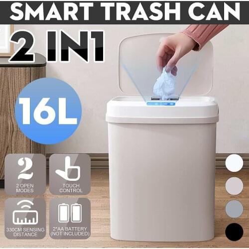 16L IR Home Intelligent Smart Trash Can Automatic Sensor Dustbin Intelligent Sensor Rechargeable Electric Waste Bin Rubbish Can