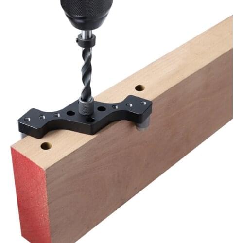 6 / 8 / 10MM Vertical Pocket Hole Fixture Drilling Guide Adjustable Positioner Puncher Woodworking Tools