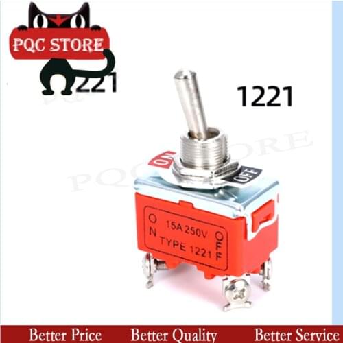 High Quality 1PCS E-TEN1221 15A/250V 4 pin On-OFF Miniature Toggle Switches orange