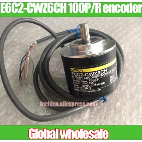 1pcs E6C2-CWZ6CH 100P/R encoder for Omron / NPN photoelectric encoder / solid shaft speed encoder / diameter 8mm