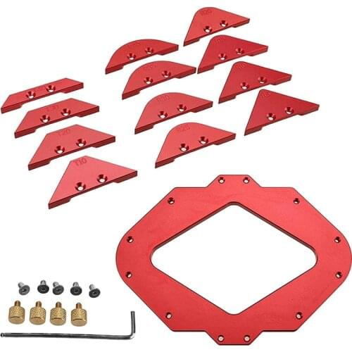 13pcs Router Table Corner Jig Radius Chamfer Templates Kit Rounded Beveled Woodworking Edge Treatment Tools