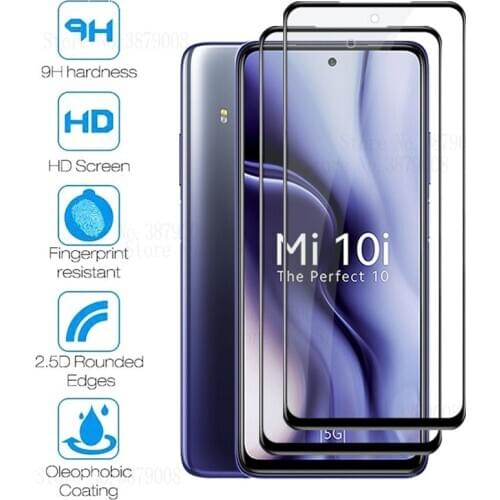 2pcs Protective Glass For Xiaomi Mi 10i 10t pro Glass On Xaomi Xiomi Mi10 i Light MI10 T 10tpro Screen Protector Film 5g