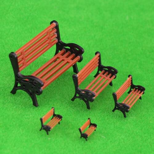 10pcs HO OO SCALE Plastic Model Chair For Garden Park Street Seats Architectural Train Making Bench Chair Diorama Layout