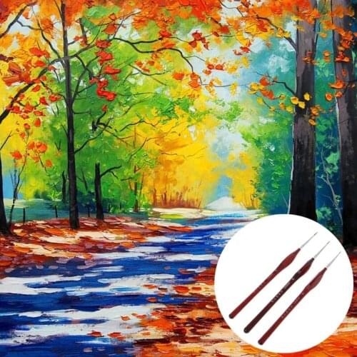 3Pcs Miniature Paint Brushes Professional Wolf Hair Fine Detailing 0~000