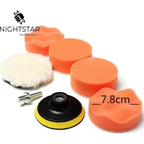 7pcs 4 Inch Gross Polish Polishing Buffer Pad Kit With Drill Adapter For Car Polisher Pads M10