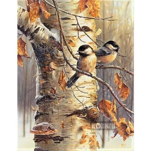 Diamond embroidery sale -Bird on the tree full 5d fulldiamond painting mosaic 3d picture of rhinestones cross-stitch gift