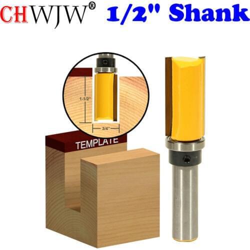 1pc Pattern/Flush Trim Router Bit - 3/4" W X 1-1/2" H- 1/2" Shank Woodworking cutter Tenon Cutter for Woodworking Tools