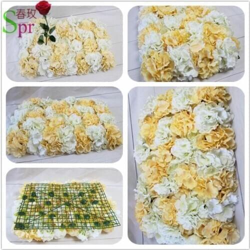 2017 New 10pcs/lot artificial hydrangea flower wall wholesale good quality personized for wedding stage backdrop decoration