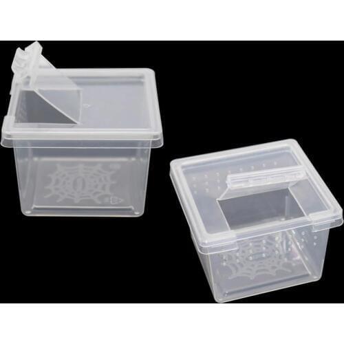 10 Pcs Larval Rearing Box Reptile Living Boxes Plastic Transparent Scorpion Spider Cultivate Container Insect Living Box
