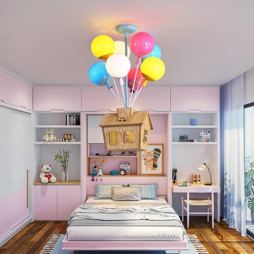 Creative balloon chandelier children room Flying room lamp boys and girls bedroom lamp Nordic modern simple bedroom chandelier