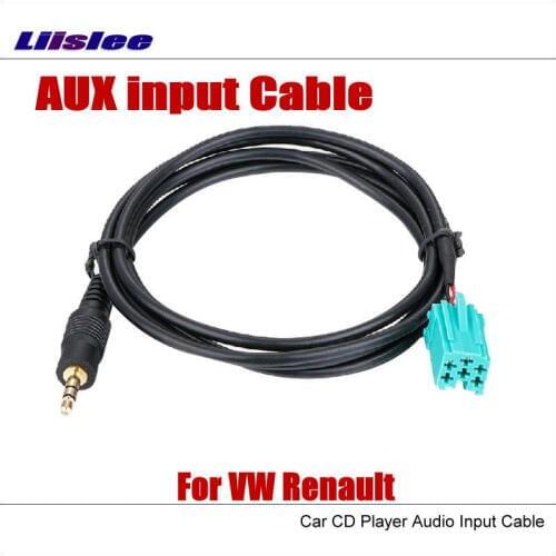 Liislee Original Plugs To AUX Adapter 3.5mm Connector For Renault Car Audio Media Cable Data Music Wire