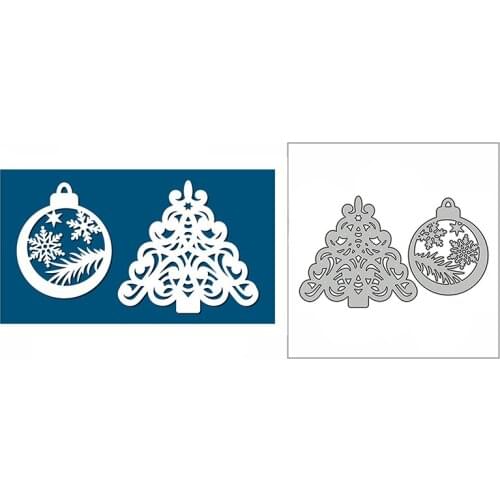 New Christmas Tree Snowflake Ornament 2020 Metal Cutting Dies for Scrapbooking and Card Making Decor Embossing Craft No Stamps